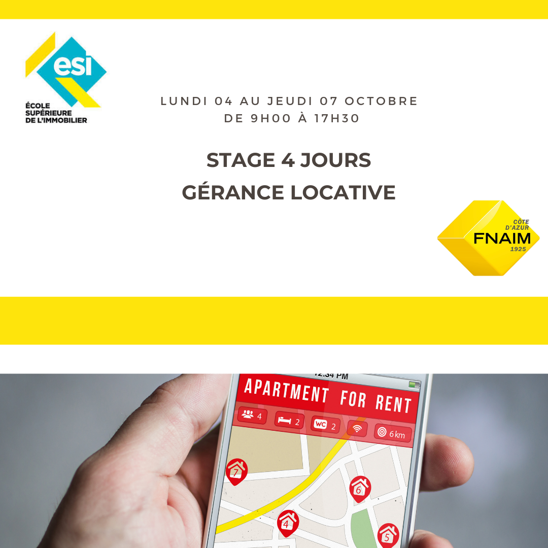 STAGE 4 JOURS GÉRANCE LOCATIVE