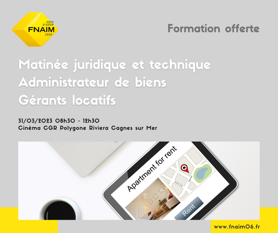 MATINEE JURIDIQUE ET TECHNIQUE GERANT LOCATIF
