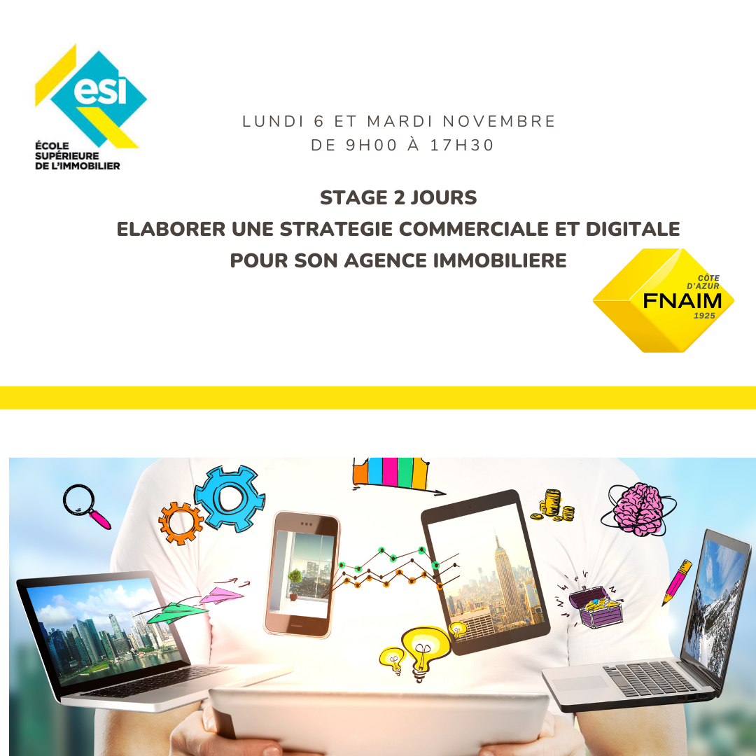 ELABORER UNE STRATEGIE COMMERCIALE ET DIGITALE POUR SON AGENCE IMMOBILIERE