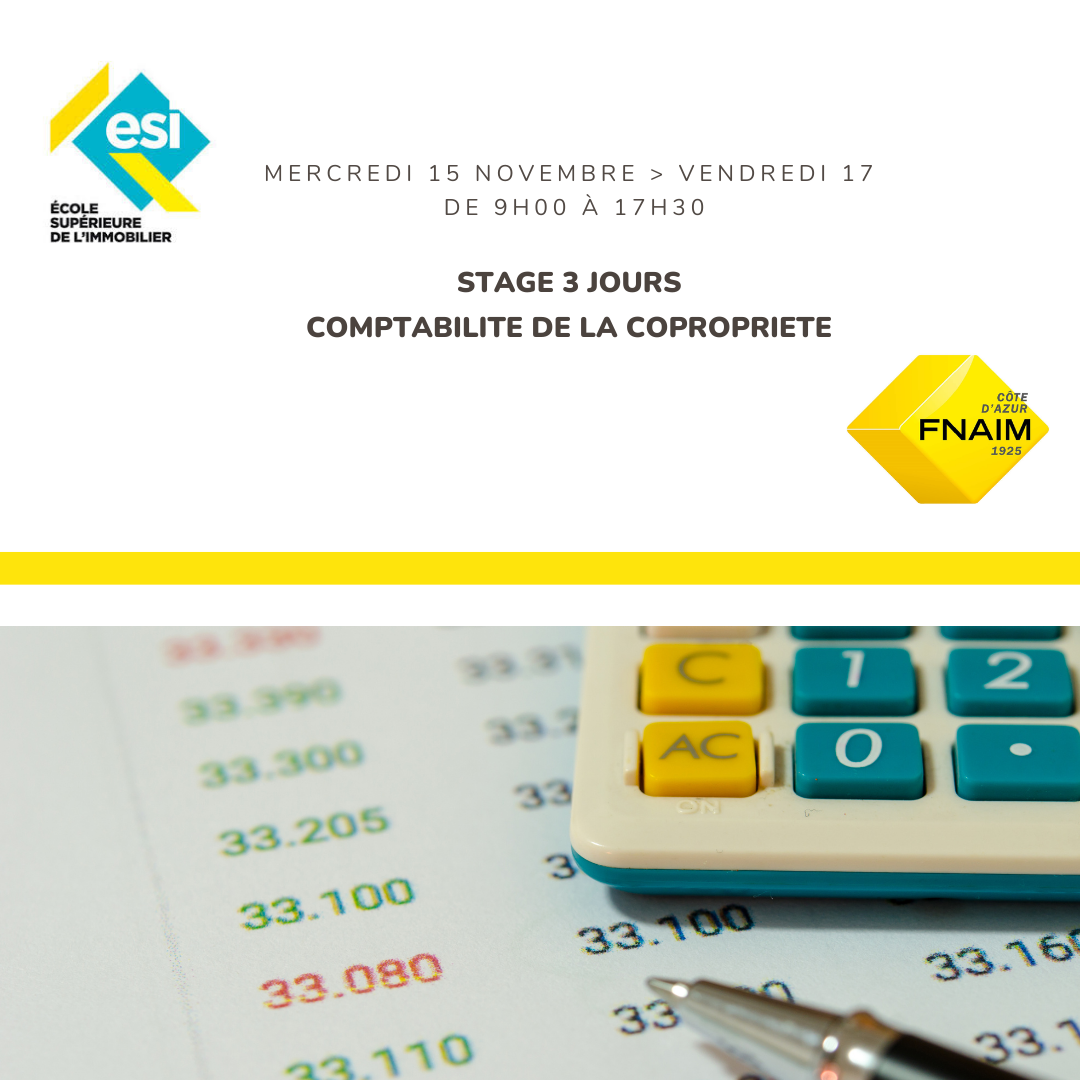 STAGE 3 JOURS COMPTABILITE DE LA COPROPRIETE