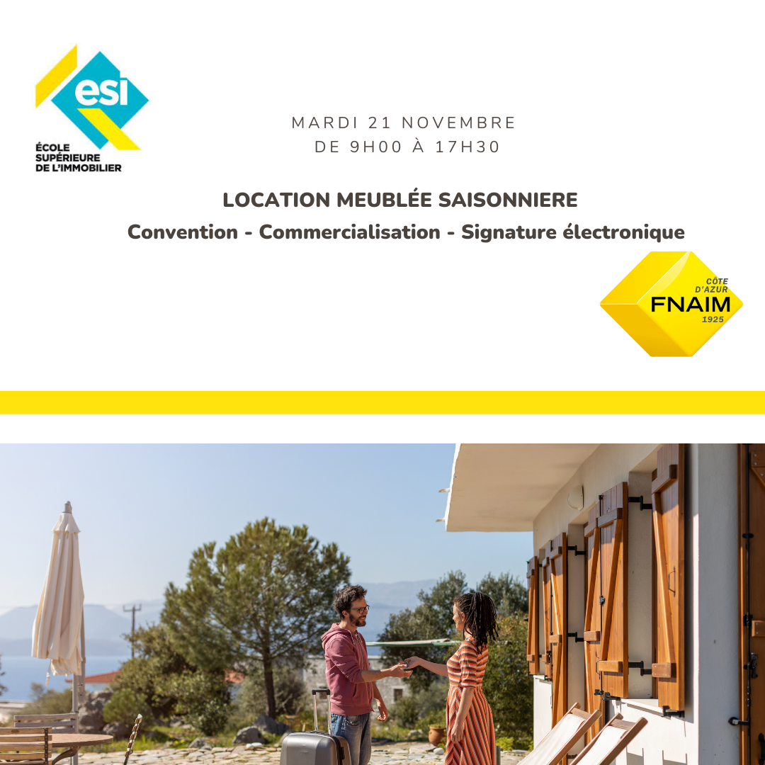 LOCATION MEUBLÉE SAISONNIERE — Convention – Commercialisation – Signature électronique