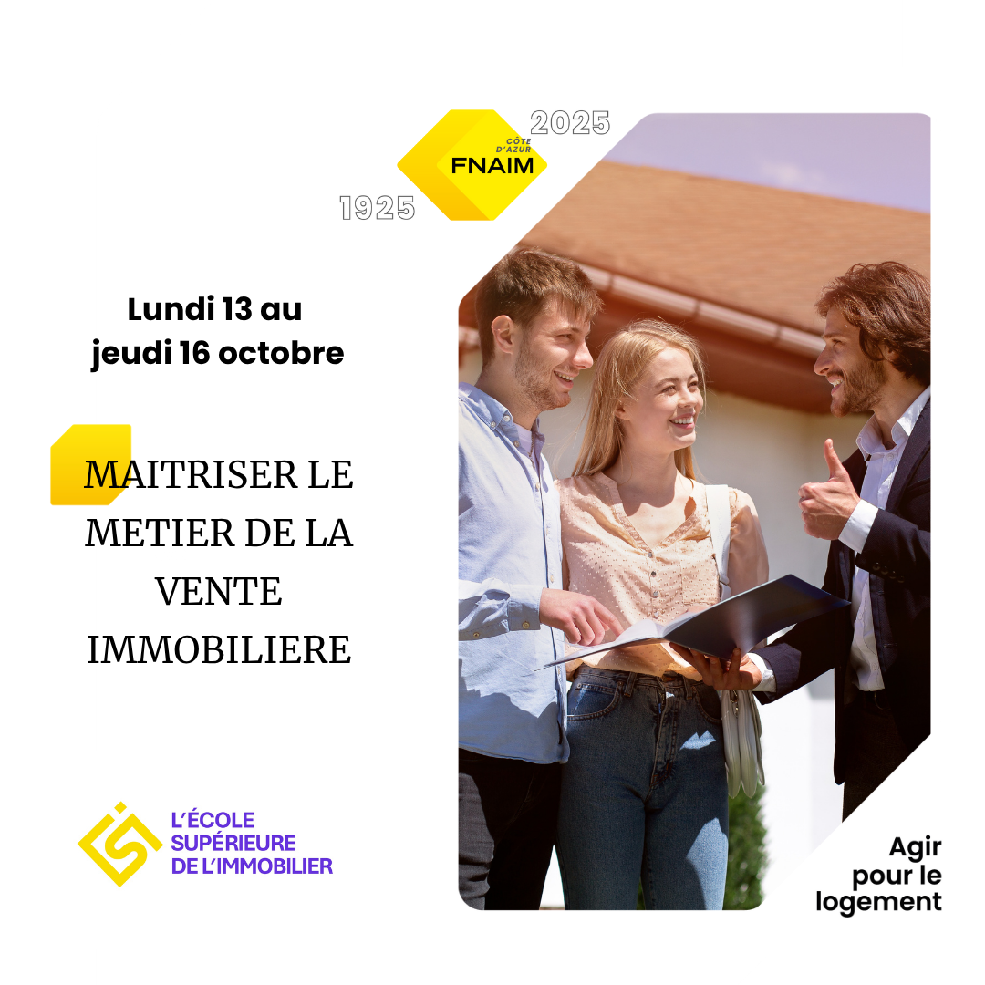 MAITRISER LE METIER DE LA  VENTE IMMOBILIERE