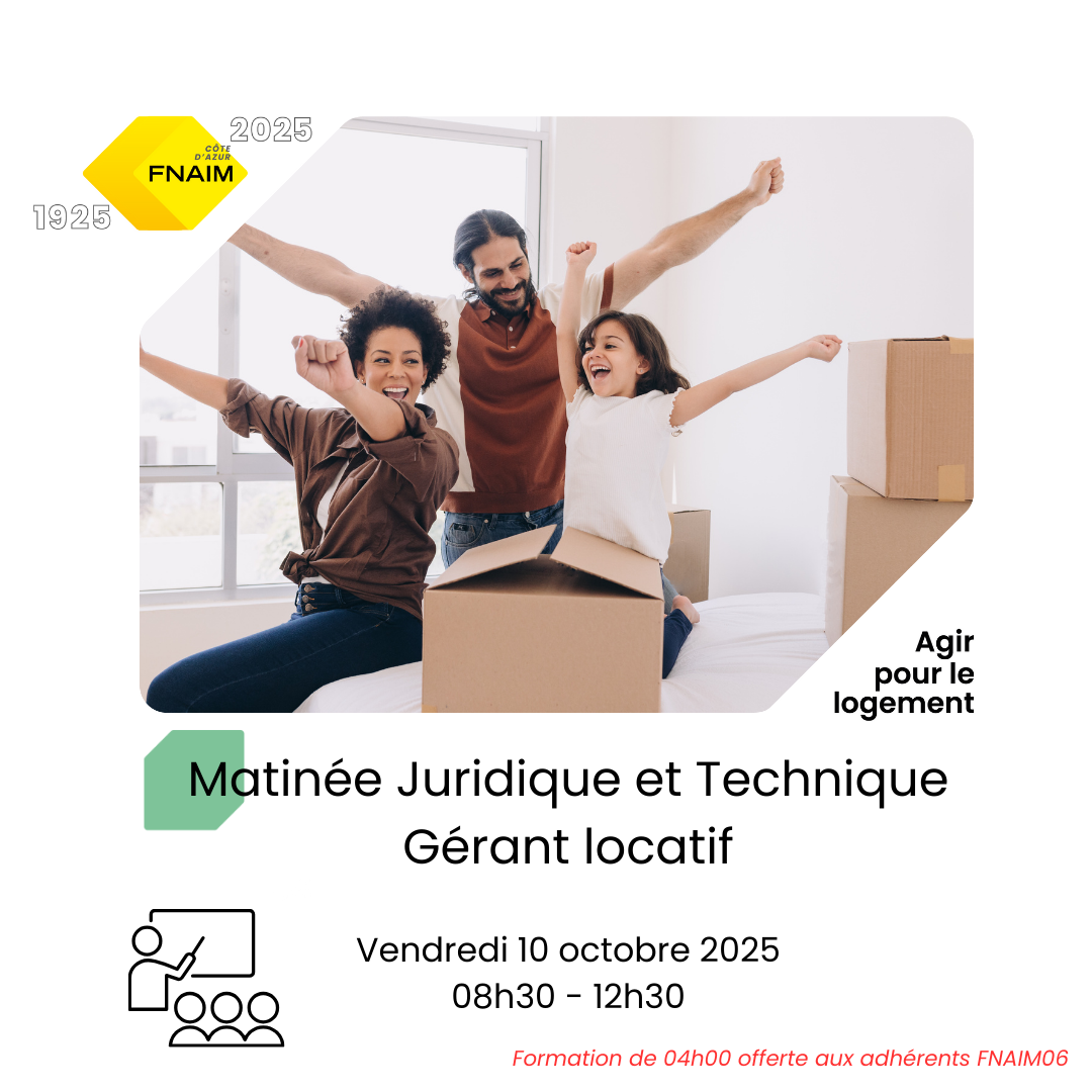 MATINEE JURIDIQUE ET TECHNIQUE GERANT LOCATIF