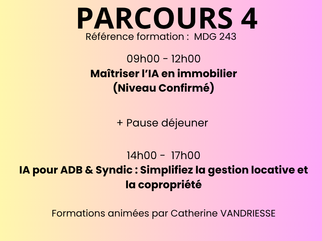 LA JOURNÉE DE L’IA Parcours 4