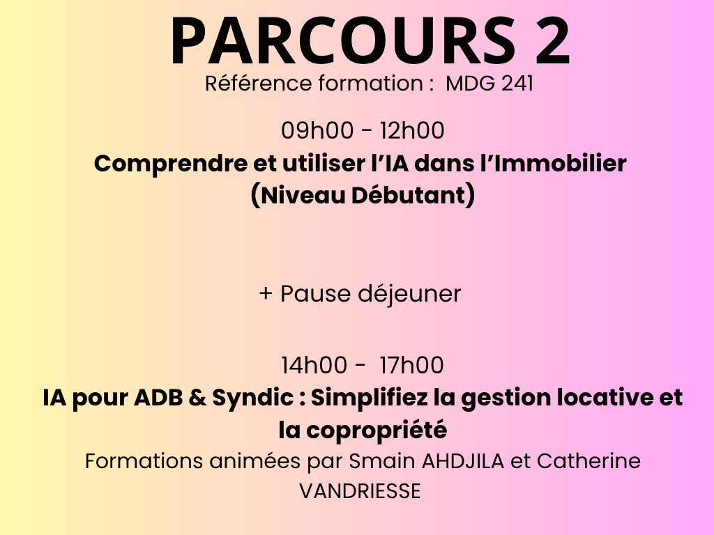 LA JOURNÉE DE L’IA Parcours 2