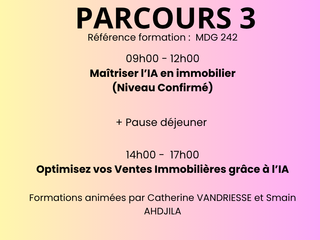 LA JOURNÉE DE L’IA Parcours 3