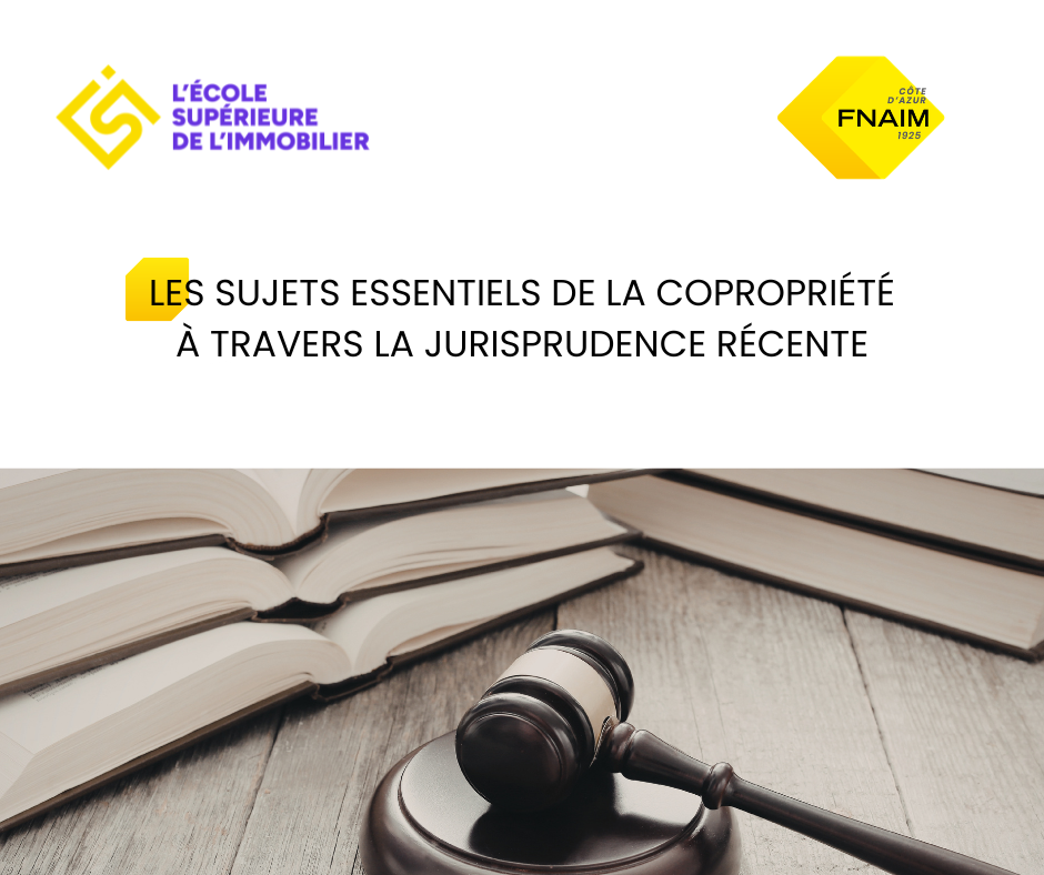 LES SUJETS ESSENTIELS DE LA COPROPRIÉTÉ À TRAVERS LA JURISPRUDENCE RÉCENTE